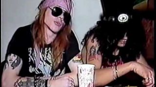 Guns N' Roses (Axl Rose and Slash), New York, CBGB's 1987 - rare aftershow interview (full)